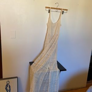 Hollister crème floor-length lace strappy sundress, XS.